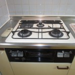 ３口ガスコンロでグリル付