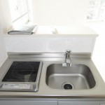 混合水栓でIHです。